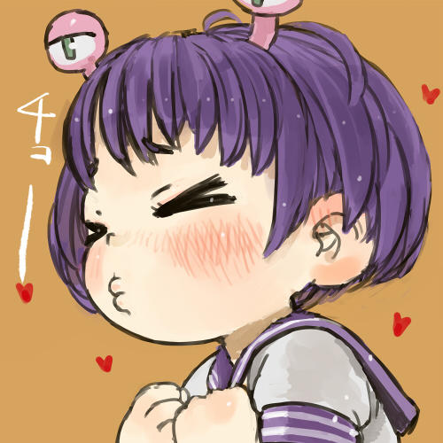 「今日もラクガキちゃん。ちゅーーーしたくてたまらん系ガールです 」|🍑エビ桃🍑ﾃｨｱ え08aのイラスト