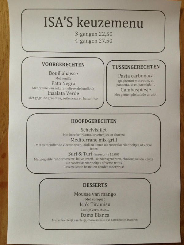 September laatste kans <a href="/isashelmond/">Isa`s Trattoria</a> om te genieten van de pure mediterrane keuken! #keuzemenu 22,50 #topwijnen 15,-