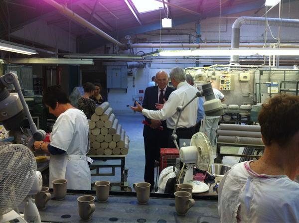 Portmeirion Group show Vince Cable the production process of their earthenware #UKgrowth
