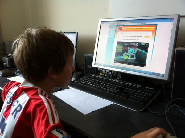 pfish3r's tweet image. My son putting #vWorkspace to the test on cBeebies