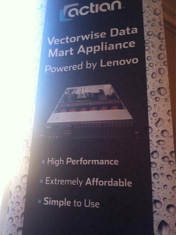 miyer's tweet image. #BDBN Actian #vectorwise and Lenovo at the Big Data Innovation Show in Boston, stop by to see a demo!