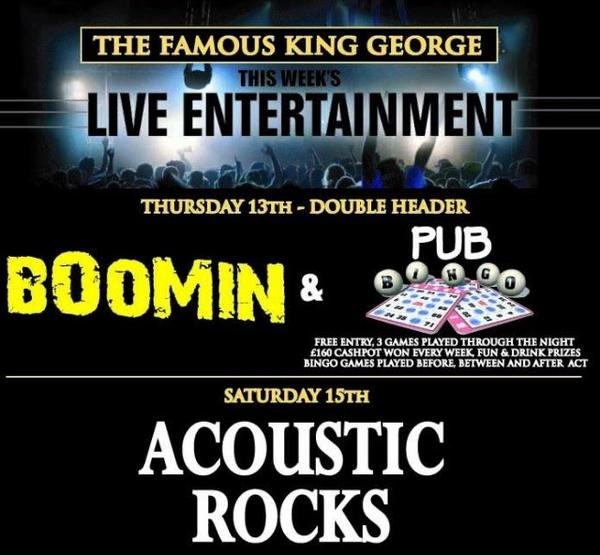 This Week at The Famous King George! Live Entertainment Thurs &amp; Sat...Please RT...#FKG #FamousKingGeorge