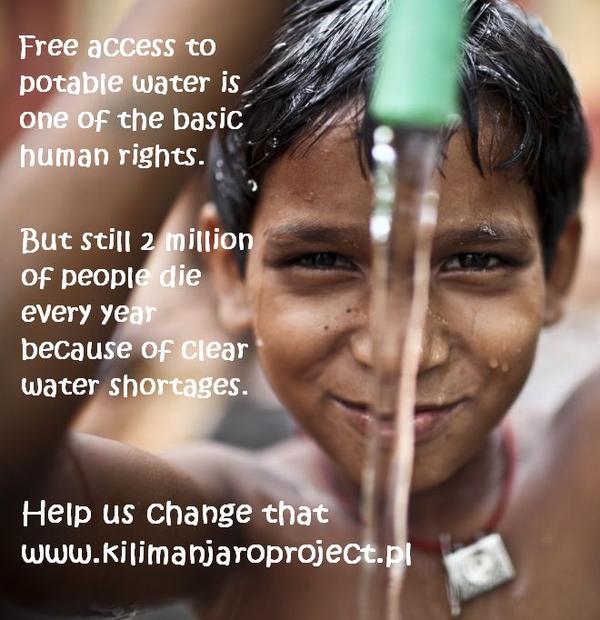 KiliProject's tweet photo. Free access to potable water is one of the basic human rights http://t.co/PjScjCne http://t.co/PVLlngRI