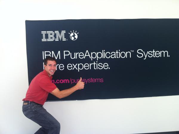 callmechelsea's tweet image. IBM cloud expert @TalkToErik is jazzed to tour the #pureapplication lab today! #cloudres6 #ibmcloud #myjobisfun