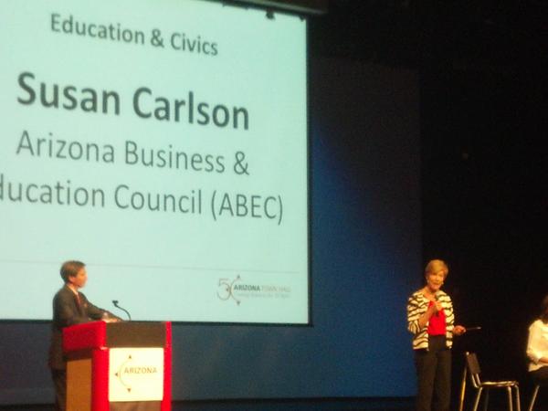 jhelfgot's tweet photo. @AZTownHall Forum on Civic Engagement examines Education and Civics. #EngagingAZ http://t.co/oU6pHfmm