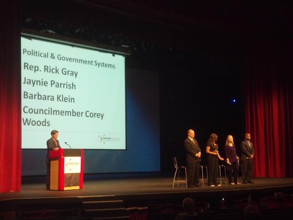 jhelfgot's tweet photo. Brahm Resnik moderates panel on Political &amp; Govt. Systems at @AZTownHall Forum on Civic Engagement. #EngagingAZ http://t.co/tjXZAvF9