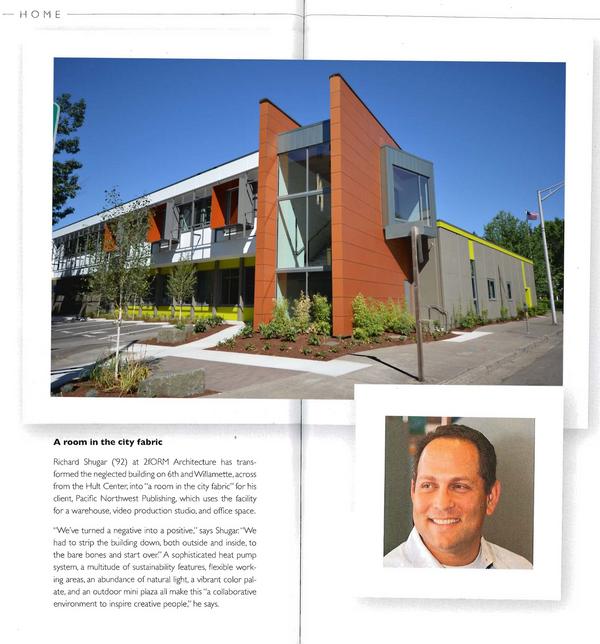 2fORM's tweet photo. Richard was featured in Eugene Magazine as part of a focus on the U of O's School of Architecture alumni. Congrats! http://t.co/VTghZc8t