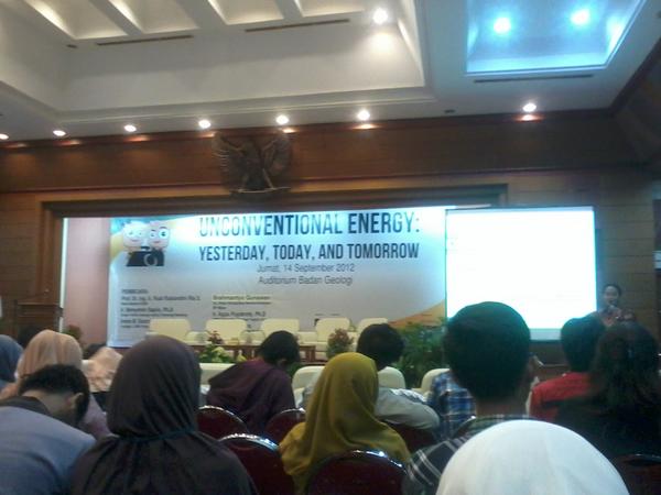 RT <a href="/fazri07/">Malik.</a>: Unconventional Energy : Yesterday, Today, &amp; Tomorrow gscitb2012