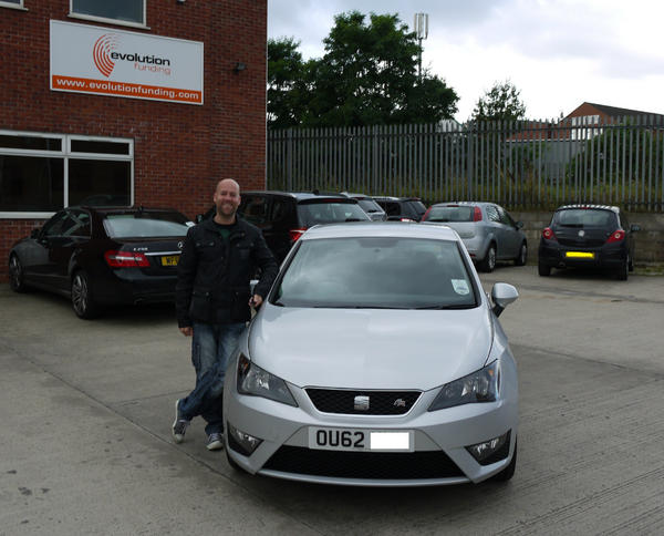 Mr S Scott from Lincoln collecting his new #Seat Ibiza from #EvolutionVehicleContracts