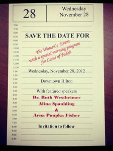 TheNetworkMiami's tweet image. Love this Save the Date for our "Women's Event" - 11.28.12 at the Miami Hilton Downtown! #GreaterMiamiJewishFederation