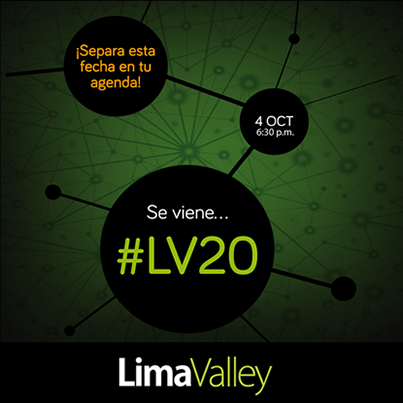 limavalley's tweet photo. #LV20 ya tiene fecha: 4 de octubre desde las 6.30 pm. ¡Pasa la voz! http://t.co/ekYJnZxZ