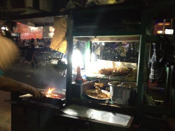 In Jakarta!! Nice place. Just had some really nice local sateh! Tomorrow at 10.30 I'll move on to Luwuk in Sulawesi.