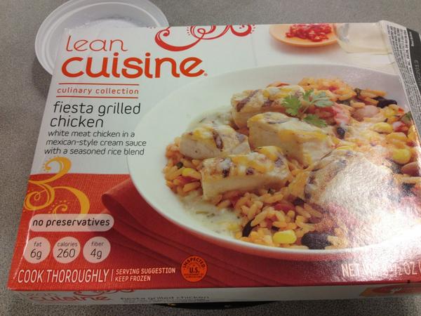 XoXoArielJasmin's tweet image. Trying these cheap Lean Cuisine's for lunch and the Fiesta Grilled Chicken is surprisingly good! #IfYouCared