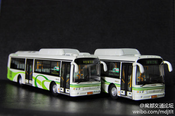 巴士模型1:76 创英北岭CNBUS1013申沃SWB6115Q-3巴士一汽90路天然气客车