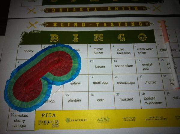 Blind tasting bingo, here we go! <a href="/smallwarespdx/">smallwarespdx</a> <a href="/edibleportland/">Edible Portland</a>