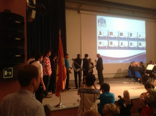 IOI2012's tweet image. 2nd group of silver medals #ioi2012 #closingceremony