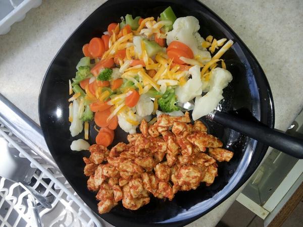 Chicken and some veggies #yummy