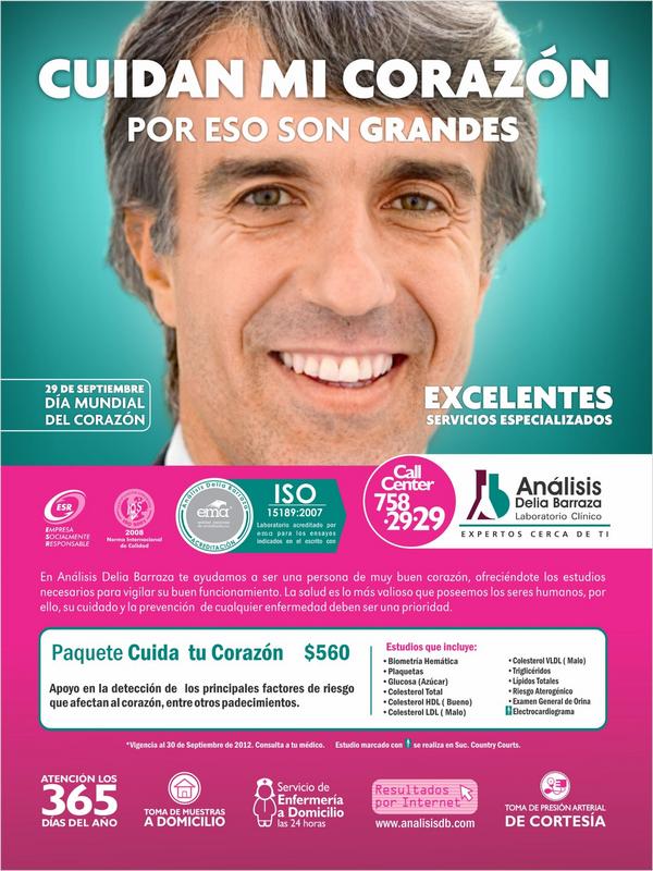 LaboratoriosDB's tweet photo. Aprovecha nuestro paquete en promoción del mes para cuidar tu corazón. Día Mundial del Corazón. http://t.co/Q2Js9zab