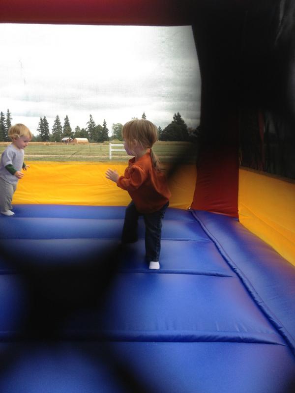 @firpointfarms Thanks for having a bouncy castle. My 2 year old is loving burning off her doughnut energy.