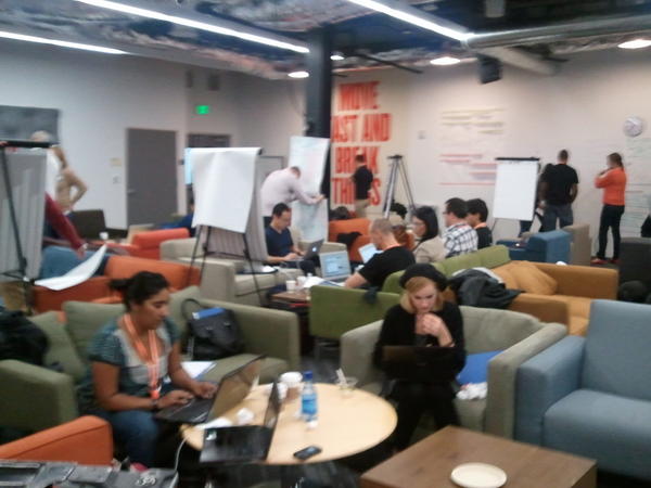 edaltonsmith's tweet image. #hackcollege @facebook in full swing!