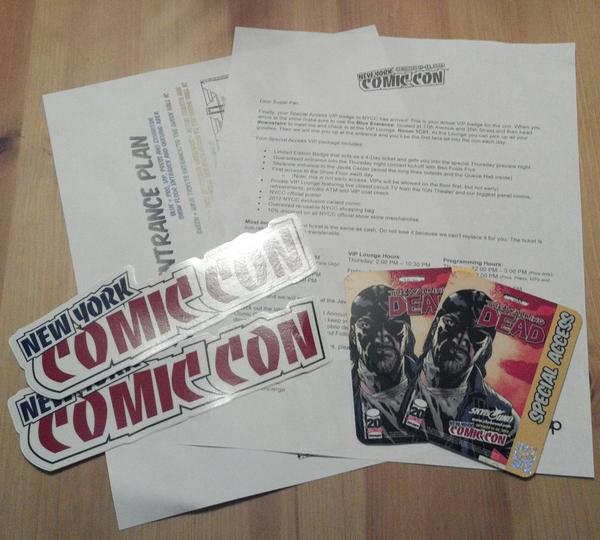 NY_Comic_Con's tweet photo. Are they shiny? They look shiny. #loveshiny RT @justinl81: My @NY_Comic_Con VIP badges have arrived! #NYCC http://t.co/mQ2GFtTe