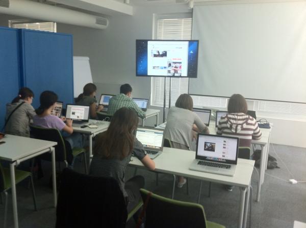 jakubgornicki's tweet image. Couple days away from launch of new student media site - Newscafe. Looks awesome. Training in progress #sourcecamp