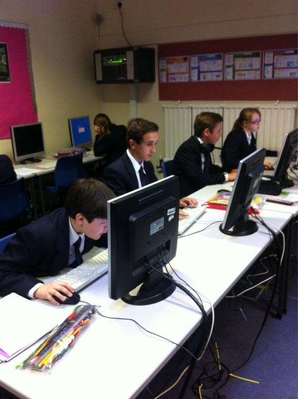 Year 9 working hard on their "Why History Matters" presentations.