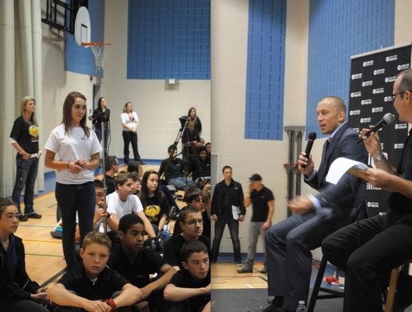 Busy day yesterday- after <a href="/ufc/">UFC</a> 154 press conference I got to visit my old High School! bit.ly/Spt6pm