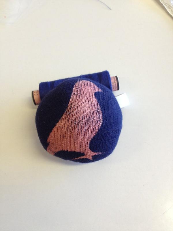 My pincushion :) i made it by myself at textilework :) IT'S KEVIIIIIN :D