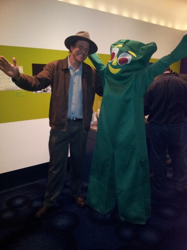 WDFMuseum's tweet photo. Look... it's Gumby's brother: Joe Clokey!! Thanks for coming out to Animate Your Night!! #BetweenFrames http://t.co/M6qipm7P
