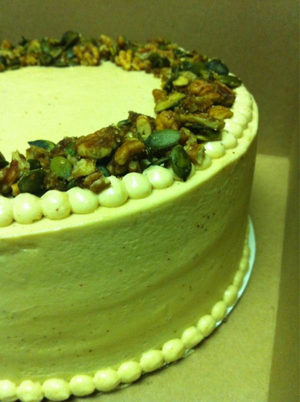 first BROWN BUTTER PUMPKIN CAKE of the season!