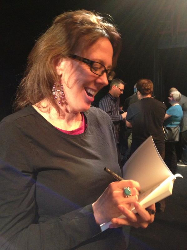 @WPGTHINAIR #SueGoyette wears new bling-- the ring that goes with the Bliss Carman Award for poetry, awarded tonight.