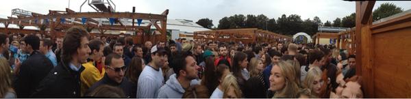 7:56am - #LiveFrom #Oktoberfest | Line's getting big now!