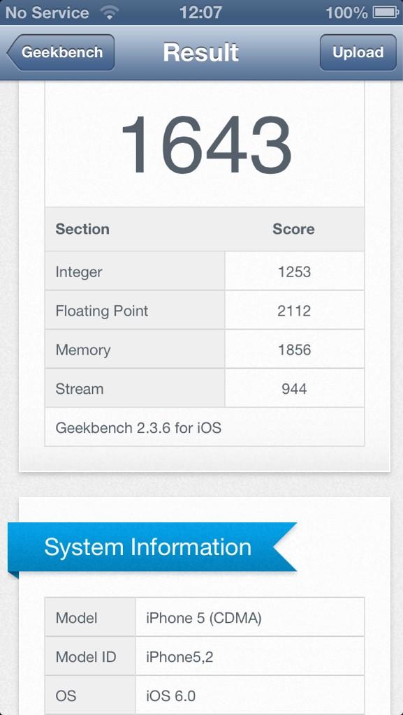 Soulopoulos's tweet image. How much faster is #MobiPhone5: 1643 then the iPhone 4S: 607
That's more then double as fast! @Geekbench @MobistarNL