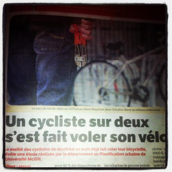 Arrêter de chercher, les criminels c'est l'autre moitié qui ne se font pas voler leurs vélo!!