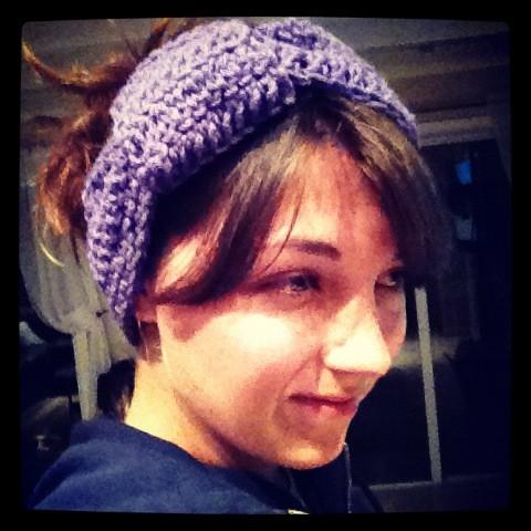 ofartandcoffee's tweet photo. Crocheted this headband today. What shall my next project be? Hmm... #crochetingmachine http://t.co/EcY1SEmi