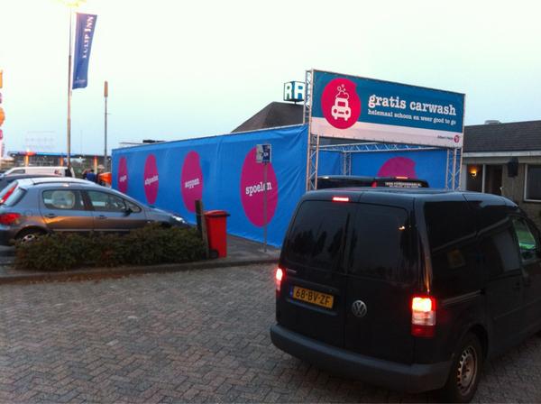 3Deventssupport's tweet image. Het was even wat werk maar uiteindelijk toch gelukt. Vandaag de officiële opening van #AH2GO met een heuse wasstraat