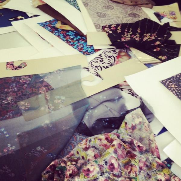 Fearnecotton's tweet photo. Looking through fabrics for my very clothing line! 💗❤ http://t.co/HS0uTzXA