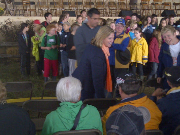 CityNewsKIT's tweet photo. #NDP leader Andrea Horwath greets the public at #IPM2012 #570news http://t.co/B0cNyAFX