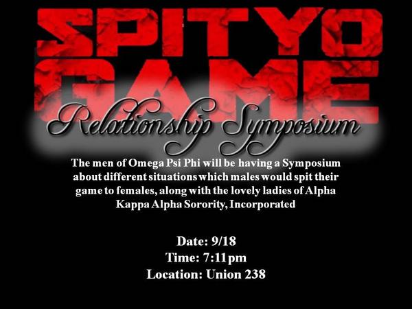iSig_CinQo's tweet image. If you think you&apos;re the best at mackin the opposite sex, tonight is for YOU! 7:11pm in Union Rm 238 #SpitYoGame