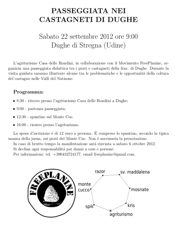 FreePlanine's tweet photo. passeggiata naturalistico/didattica a dughe sabato 22 settembre 2012! #freeplanine #vallidelnatisone http://t.co/MrUAGZB1