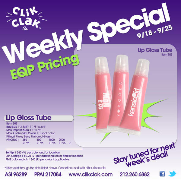 ClikClakCo's tweet photo. Get them while they're hot!! #JuicyTube 
#WeeklySpecial #promotionalgift #ProductoftheDay http://t.co/Wmp89Wjm