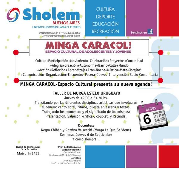 MurgaLQSV's tweet photo. Taller de Murga Uruguaya en el Club  Sholem.
Todos los jueves 19 hs. Venite http://t.co/8RrhIy5U