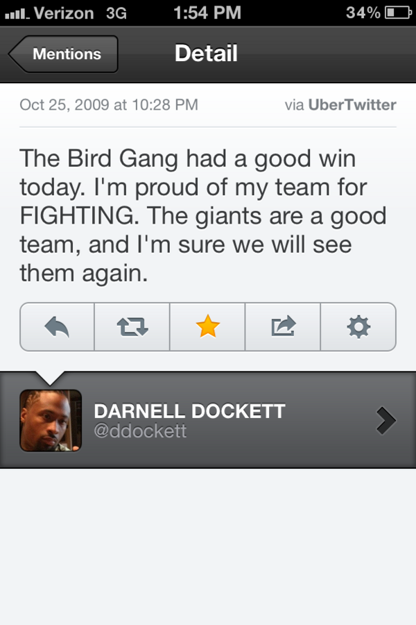 79FlyEaglesFly's tweet photo. “@CardinalsRT: Look at the date on this tweet @79FlyEaglesFly! Shows you who started #BIRDGANG! @ddockett did! http://t.co/clAQcNyv” ok ok