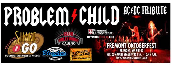 ShakeNGo's tweet photo. Problem Child performs Saturday at Fremont Oktoberfest 9:30PM to 10:30PM! http://t.co/v6DFuOTl