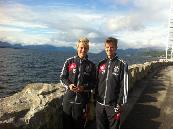 Ajax's Viktor Fischer and Lucas Anderson in Norway ahead of tonight's NextGen clash - via <a href="/kennethperez10/">Kenneth Perez</a>