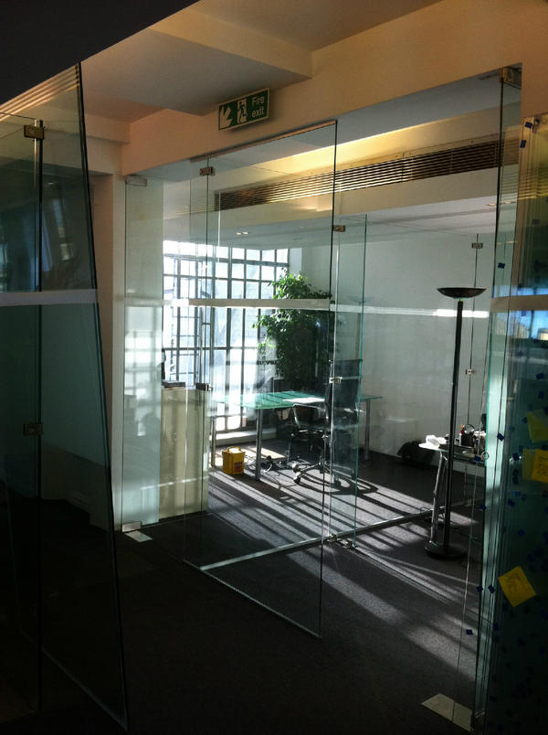 Internal glass screens to create individual offices for City based law firm