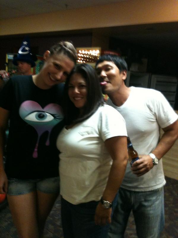 LaBay_Positive's tweet photo. @stizzystina , Nic &amp; Rick bowling with the crew! http://t.co/m6m2KBsK