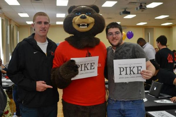 BSU_PIKE's tweet photo. Thanks for the pic @Bristaco! #bsupike http://t.co/ejFRnNJu