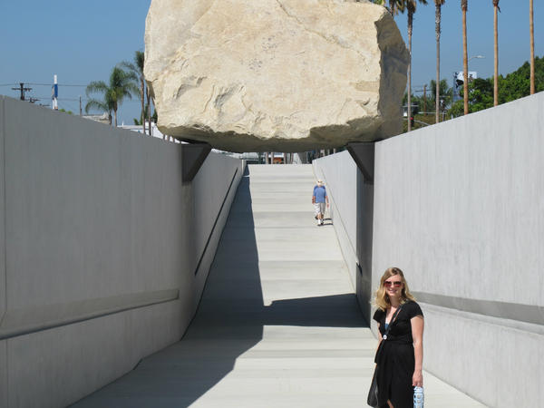 Picture of <a href="/LACMARock/">LACMA Rock</a> -you can see why some palm trees were cut down to get it through the streets!
